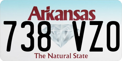 AR license plate 738VZO