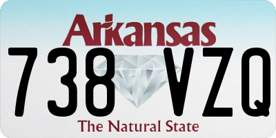 AR license plate 738VZQ