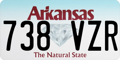 AR license plate 738VZR