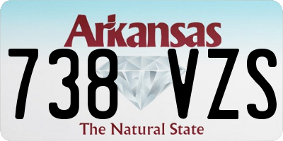 AR license plate 738VZS