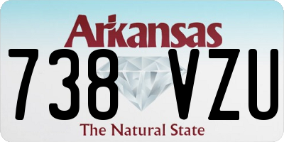 AR license plate 738VZU