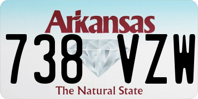 AR license plate 738VZW
