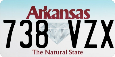 AR license plate 738VZX