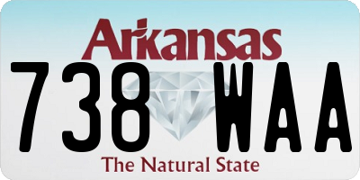 AR license plate 738WAA