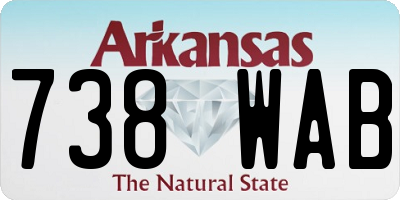 AR license plate 738WAB