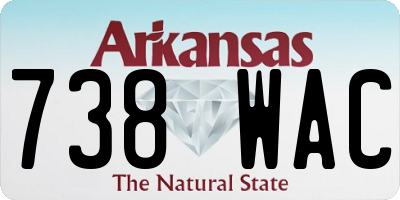 AR license plate 738WAC