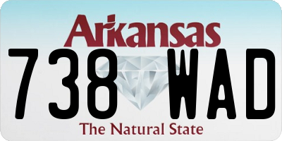 AR license plate 738WAD