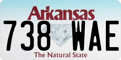 AR license plate 738WAE