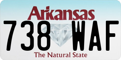 AR license plate 738WAF