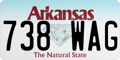 AR license plate 738WAG