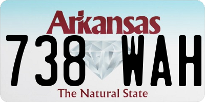 AR license plate 738WAH