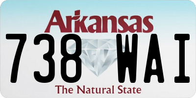 AR license plate 738WAI