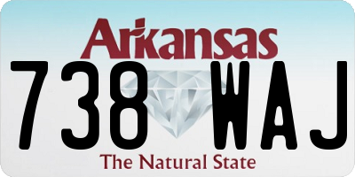 AR license plate 738WAJ