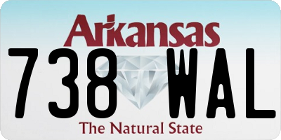 AR license plate 738WAL