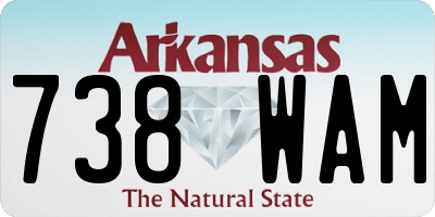 AR license plate 738WAM