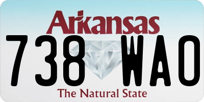 AR license plate 738WAO