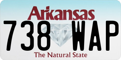 AR license plate 738WAP