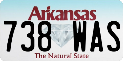 AR license plate 738WAS