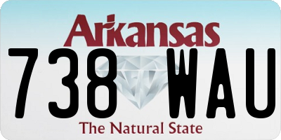 AR license plate 738WAU