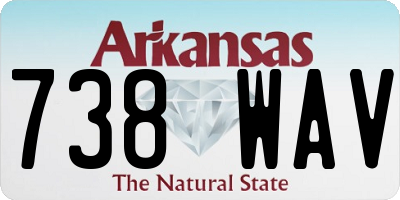 AR license plate 738WAV
