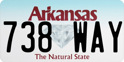 AR license plate 738WAY