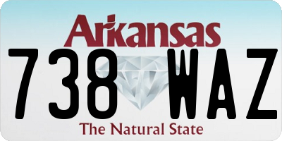 AR license plate 738WAZ
