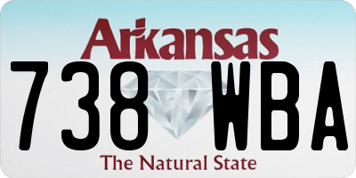 AR license plate 738WBA