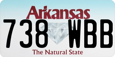 AR license plate 738WBB