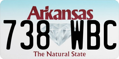 AR license plate 738WBC