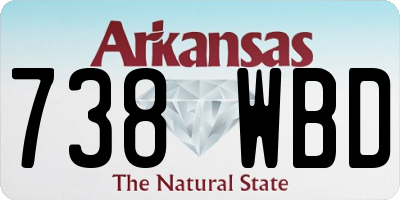 AR license plate 738WBD