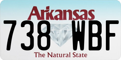 AR license plate 738WBF