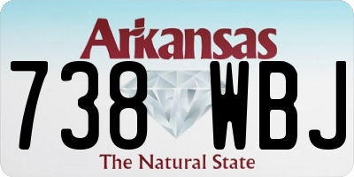 AR license plate 738WBJ