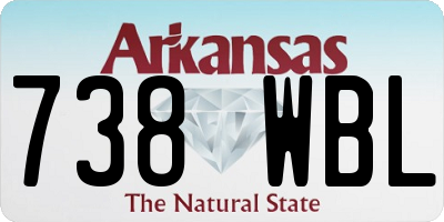 AR license plate 738WBL