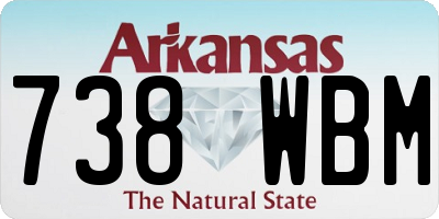 AR license plate 738WBM