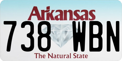AR license plate 738WBN