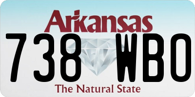 AR license plate 738WBO