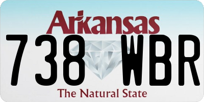AR license plate 738WBR