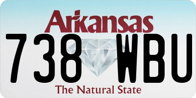 AR license plate 738WBU