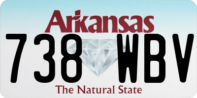AR license plate 738WBV