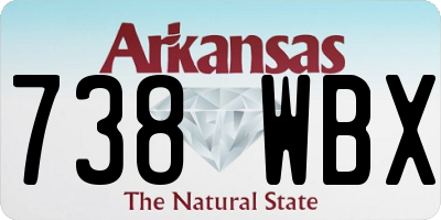 AR license plate 738WBX