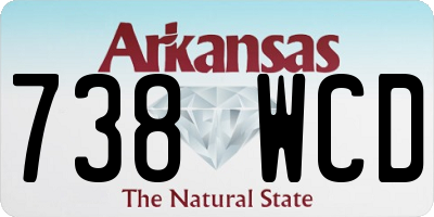AR license plate 738WCD