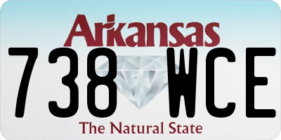 AR license plate 738WCE