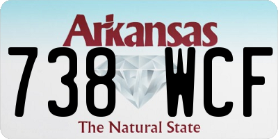 AR license plate 738WCF