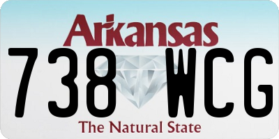 AR license plate 738WCG