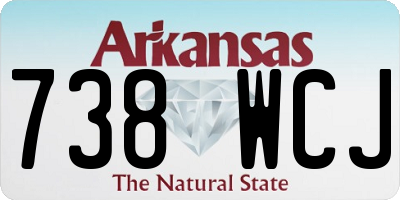 AR license plate 738WCJ