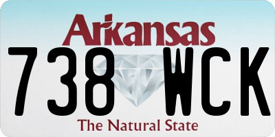 AR license plate 738WCK