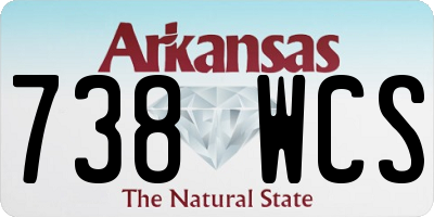 AR license plate 738WCS