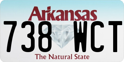 AR license plate 738WCT
