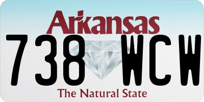 AR license plate 738WCW