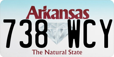 AR license plate 738WCY